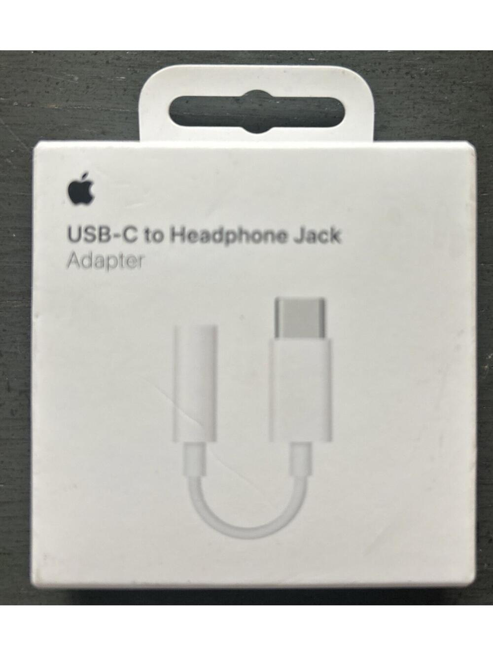 GENUINE Apple - USB-C to Headphone Jack Adapter - 3.5 mm - A2155 - MU7E2AM/A NEW
